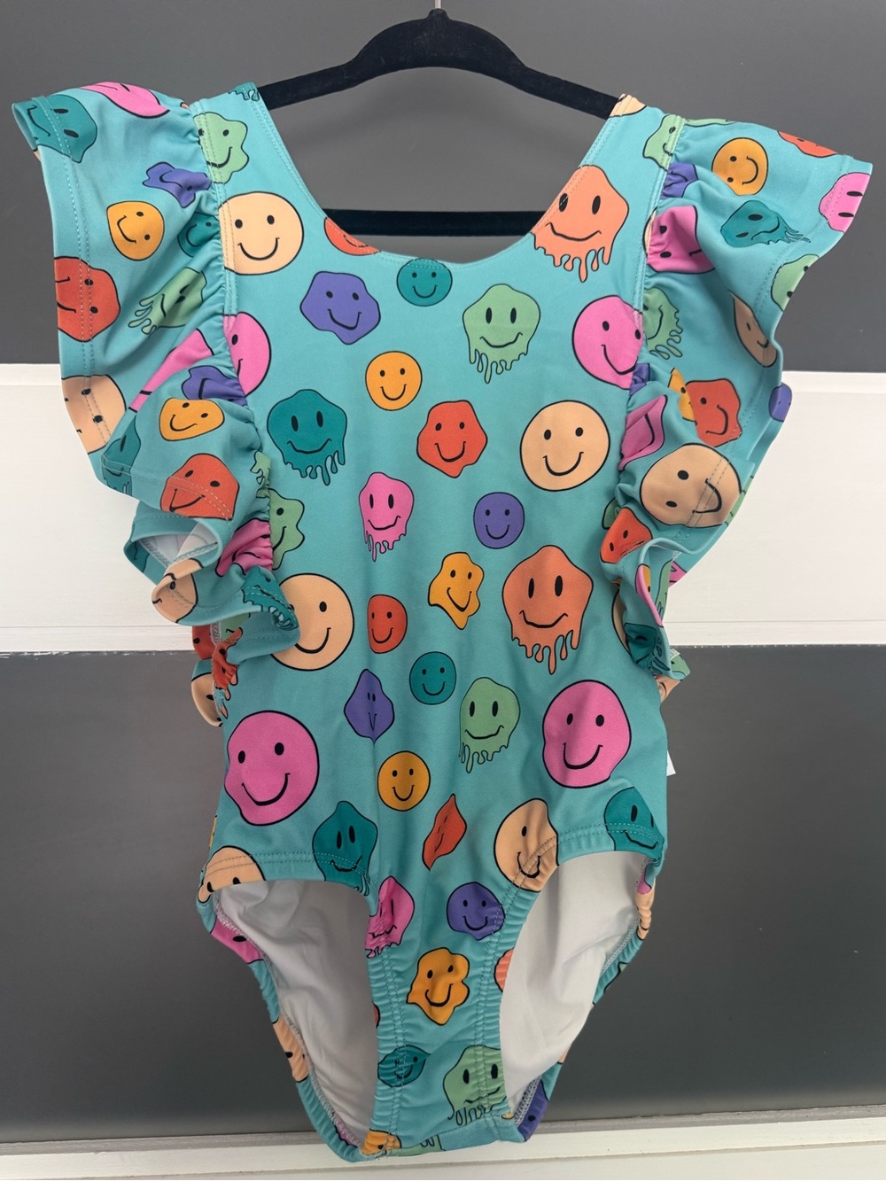 Posh Peanut Flutter Sleeve Smiley Swimsuit